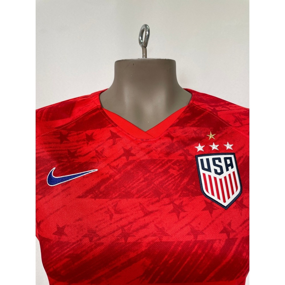 Team USA Soccer USWNT Nike Red Stadium Away Gold Star Jersey Women's SMALL - Picture 2 of 13
